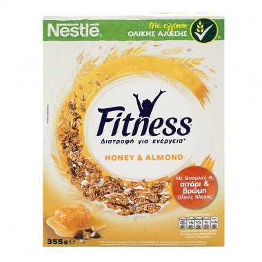 Nestle Fitness Honey & Almond δημητριακά με μέλι και αμύγδαλα 355gr