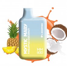 Mystic Mary ηλεκτρονικό τσιγάρο με γεύση Pineapple Coconut χωρίς Νικοτίνη 600 puffs